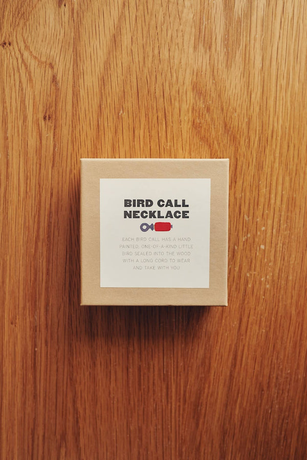 Bird Call Necklace - Natural Wood