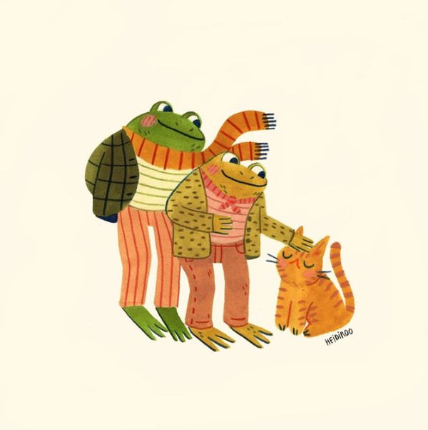 Frog, Toad and Cat Print