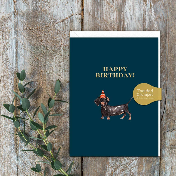 Happy Birthday Dachshund Mini Card