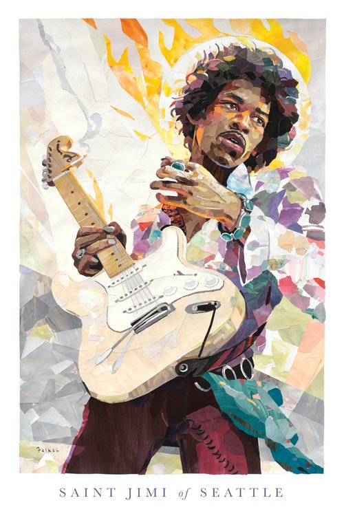 Saint Jimi of Seattle  - Robert Felker Print