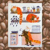 Red Panda Cafe Print - 8.5 x 11