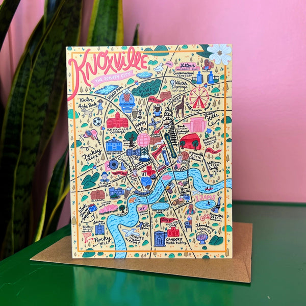 Knoxville Yellow Map Card