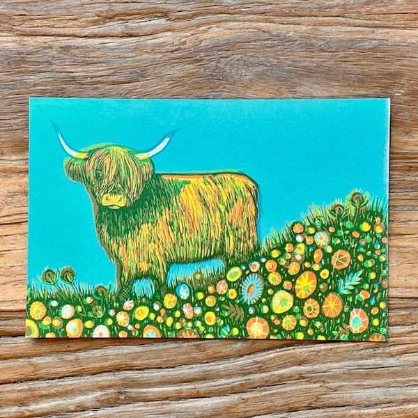 Highland Cow Postcard