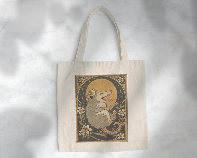 Art Nouveau Celestial Possum Tote Bag