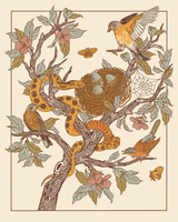Robins + Gopher Snake 16x20" Giclee Print