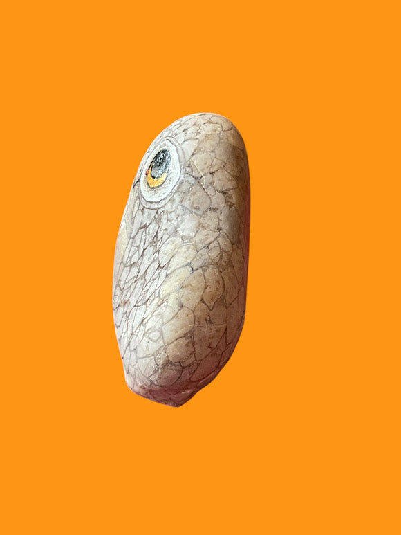 Medium Golden Eye Rock Owl - Manya Pirkle