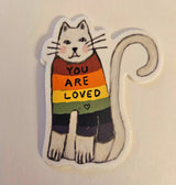Cat Rainbow Love Sticker