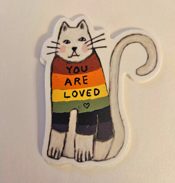Cat Rainbow Love Sticker