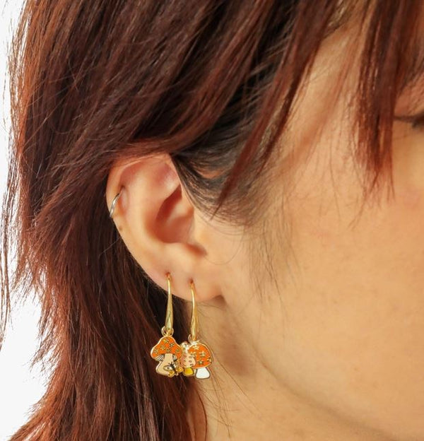 Mushroom Butterfly Earrings