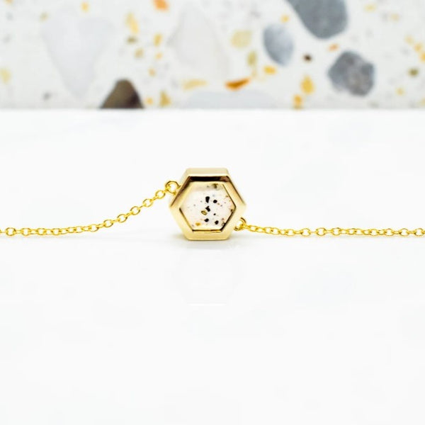 Dalmation Geo Necklace - Cold Gold