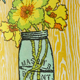 BOX SET - Thanks a bunch turquoise mason jar & flowers