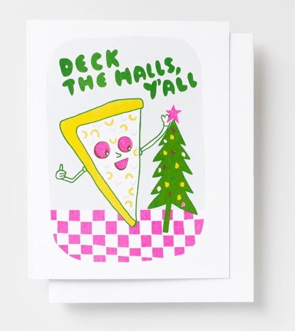 Deck the Halls Pizza Card