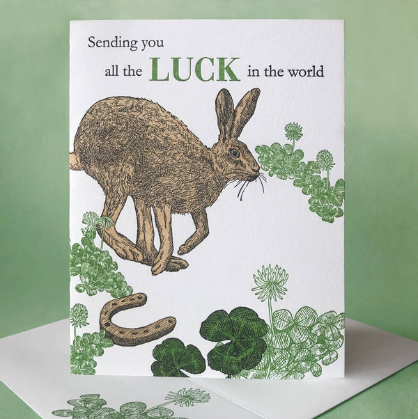 Shamrock Good Luck Card