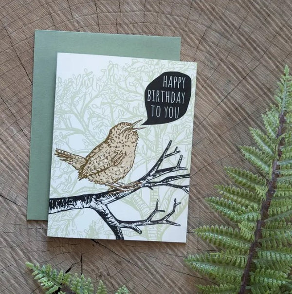 Happy Birthday to You Wren Card