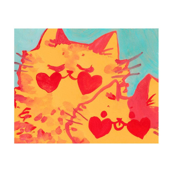 Print - "Heart Cats" - 8 x 6