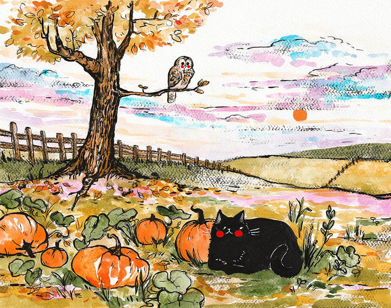 Print - "October" - 4 x 5