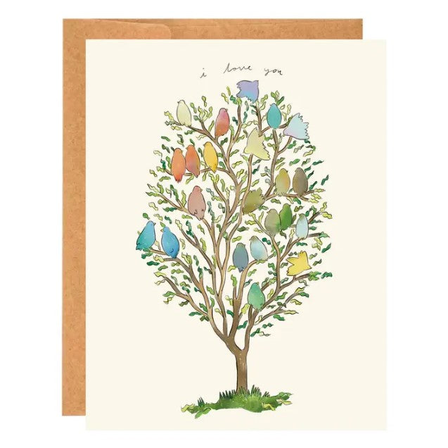 Bird Tree Love Card