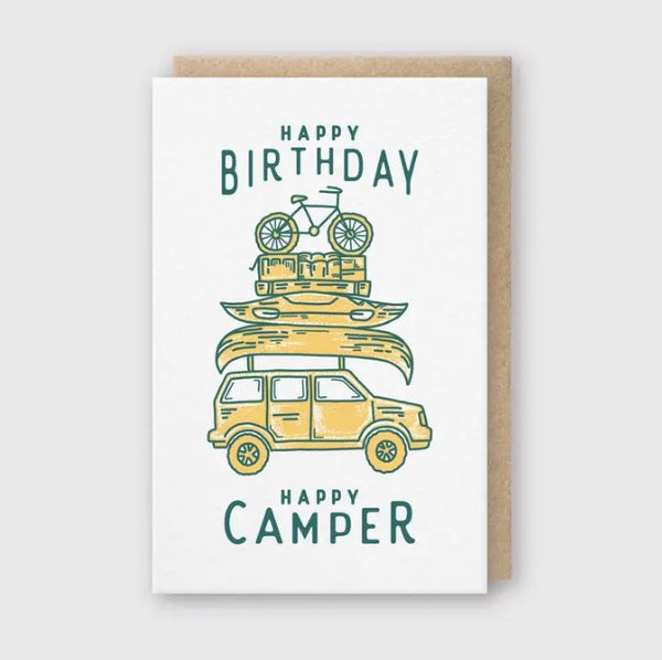 Happy Camper Birthday Card