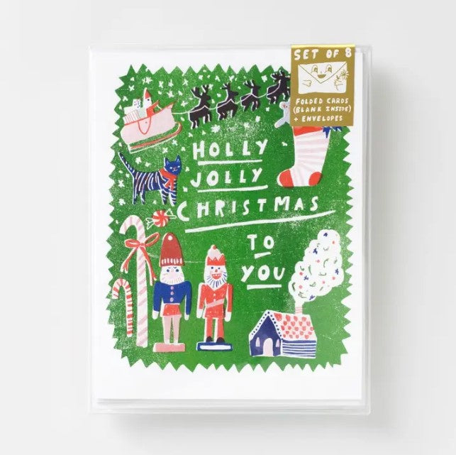 Holly Jolly Xmas - Set of 8 Cards