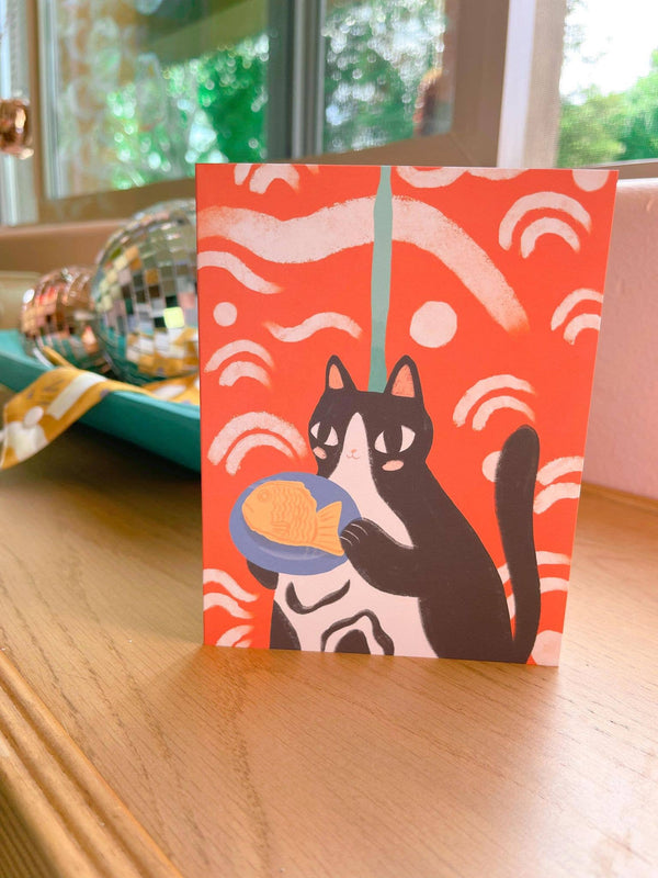 Taiyaki Cat Birthday card