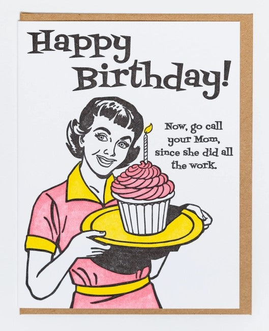 Call Your Mom Birthday Card