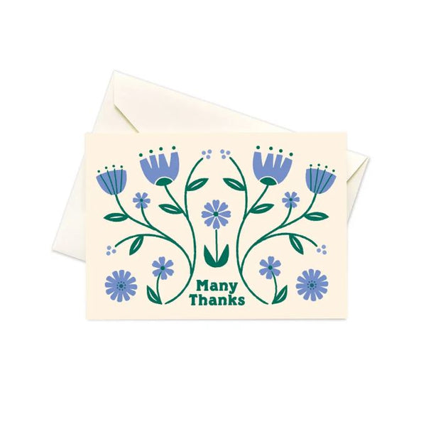 Floral Periwinkle Thanks - Boxed Set of 10