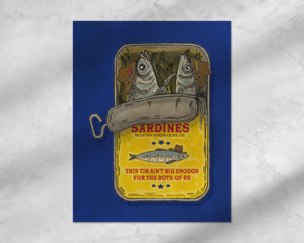 Sardine Cowboy Print - 8 x 10