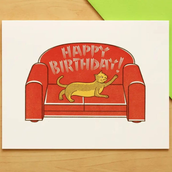 Cat Scratching Sofa - Birthday