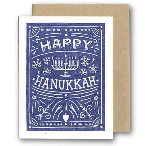 Happy Hanukkah Folk Card