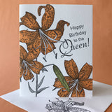 Tiger Lily Birthday Card