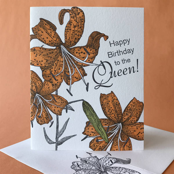 Tiger Lily Birthday Card