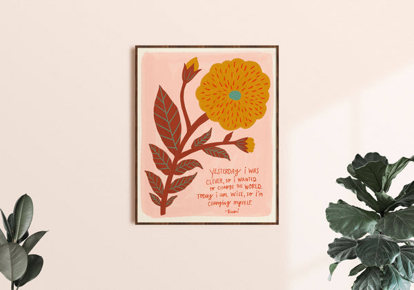 Rumi Quote Art Print