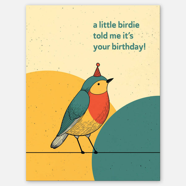 A little birdie Birthday Card