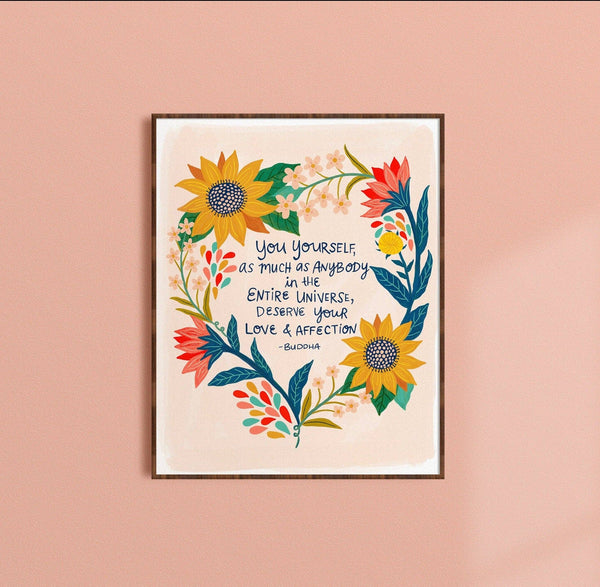 Buddha Self Love Art Print