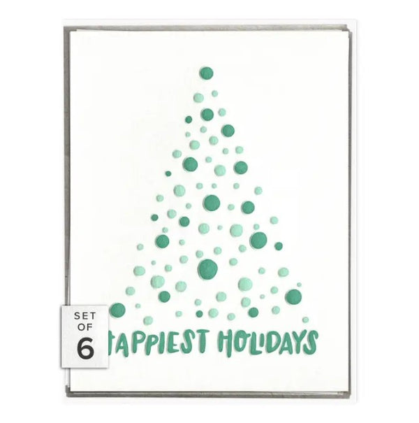 Happiest Holidays Tree - Boxed Set of 6