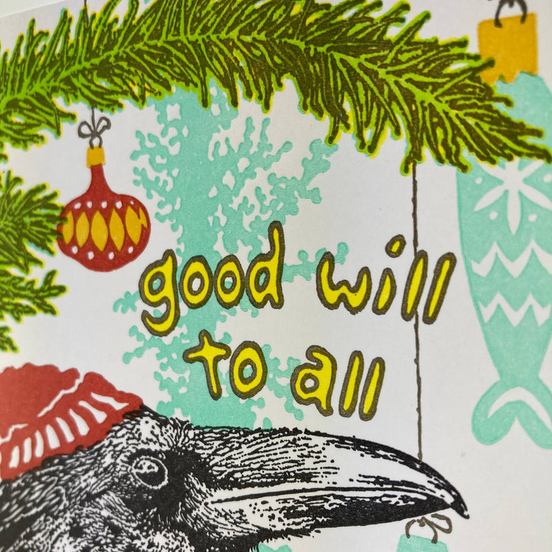 Goodwill to All Raven & Ornaments