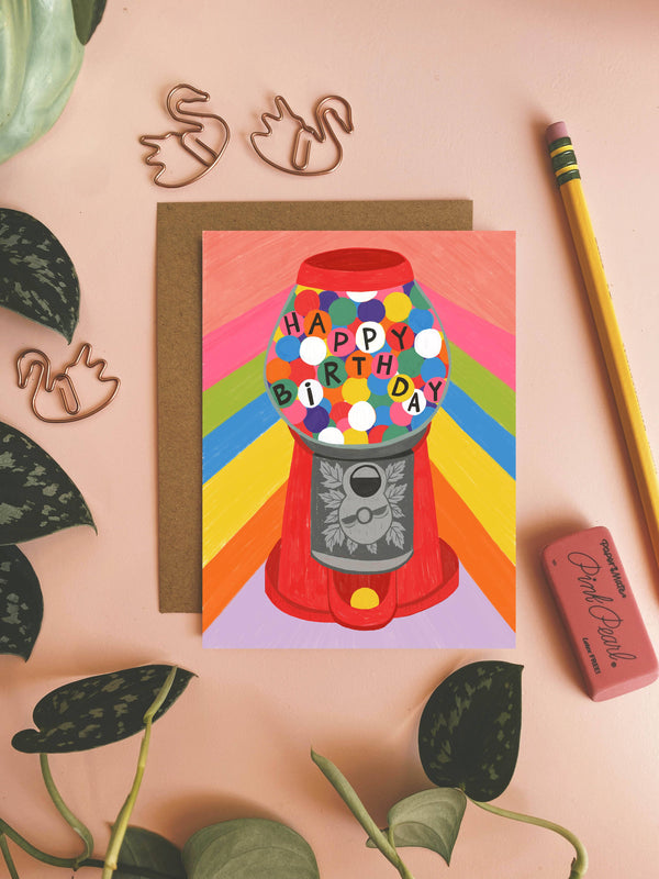 Gumball Machine Birthday Card