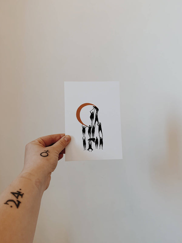 MOON Helping Art Print - 5 x 7 - Rani Ban