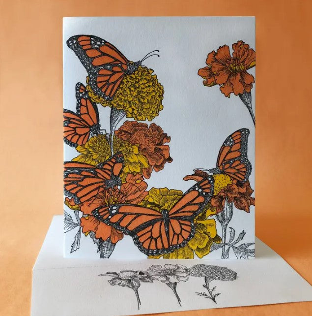 Marigold Butterflies Card