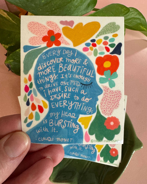Monet Quote Sticker