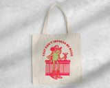 That Don't Impress Me Much Frog Cowgirl Tote