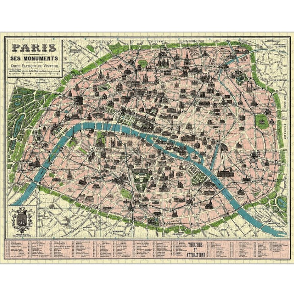 Map of Paris - 1000 Piece Puzzle