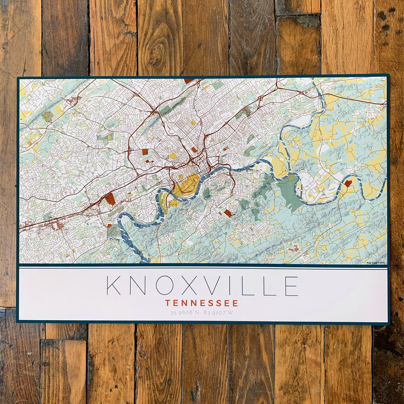 Knoxville Map - Horizontal