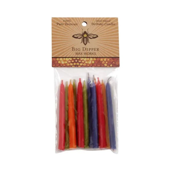 Colored Beeswax Birthday Candles