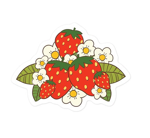Strawberries Sticker - Wild Child Brand