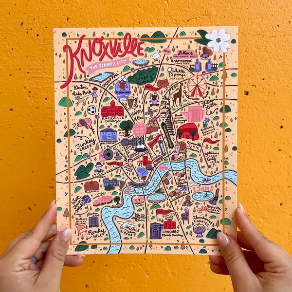 Knoxville Color Map Print - 8 x 10