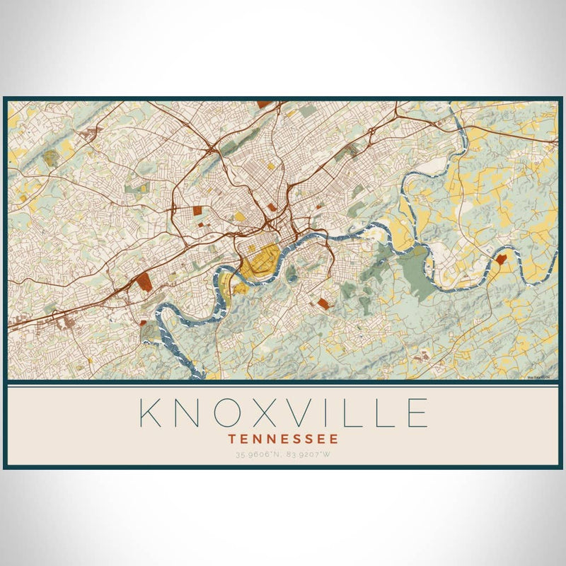 Knoxville TN Map Print - 12 x 18
