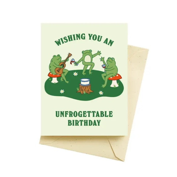 Frog Party Birthday Card