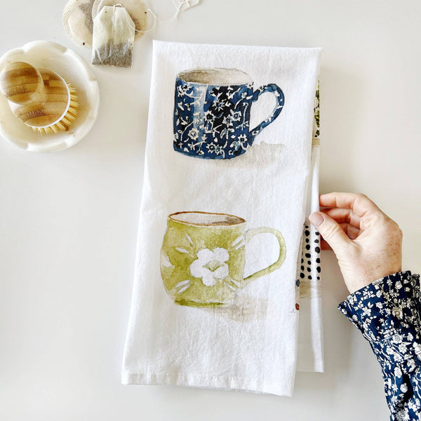 Tea Towel - mugs