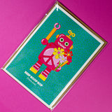 Beep Boop Bop (I Love You) Robot Greeting Card